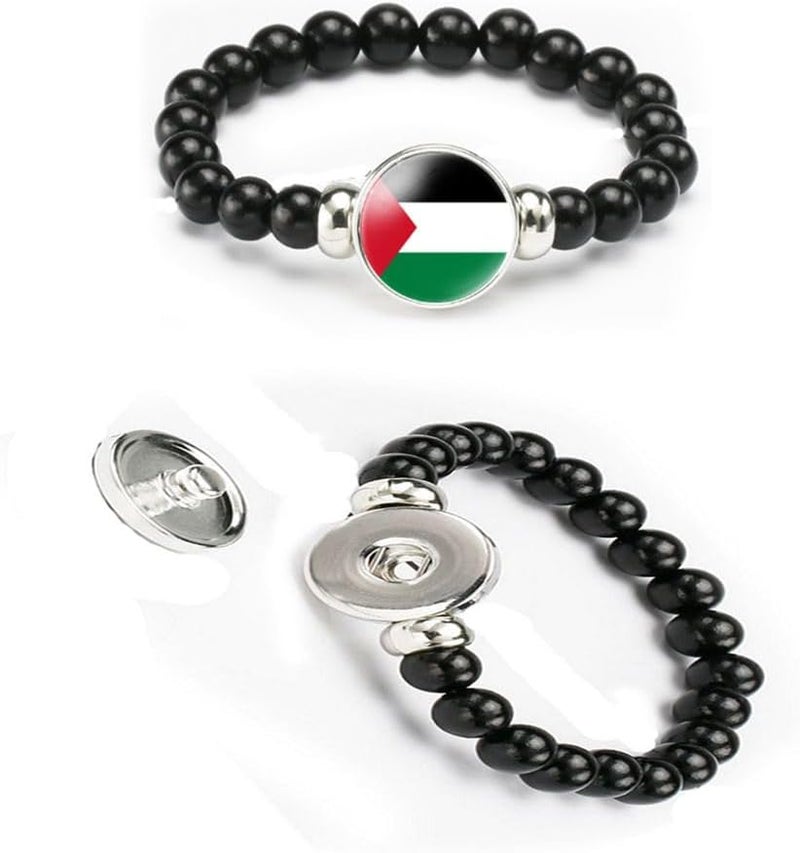 vmcoatdu National Flag Bracelet Elastic Rope Beaded Bracelet Support Your Country Travel Souvenir Gifts for Men Women - Image 4